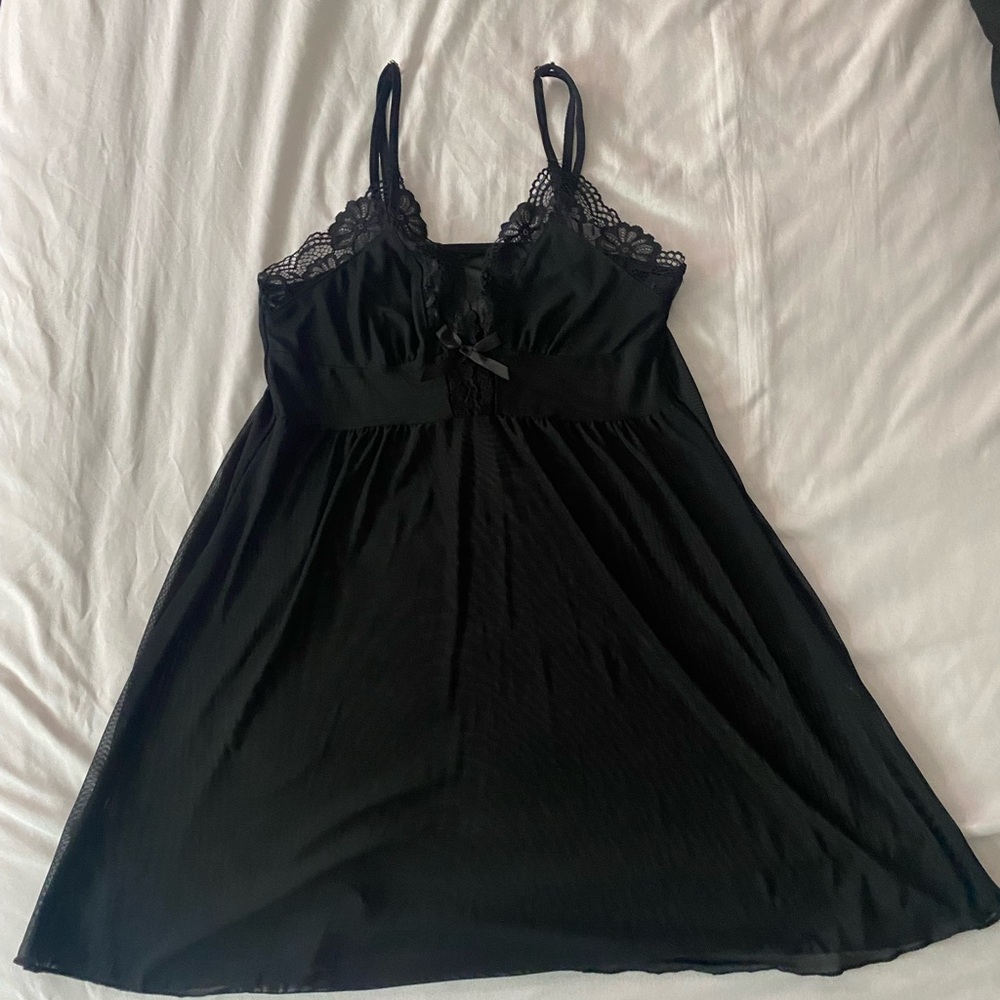 Black lingerie dress